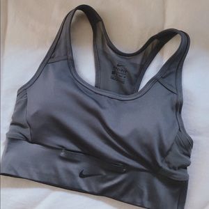 Nike grey sports bra